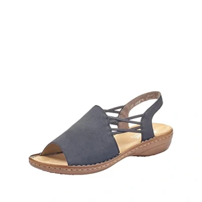Image of Rieker Women’s 608D1 14 Closed Toe Sandals, Blue (Pazifik 14), 5 UK