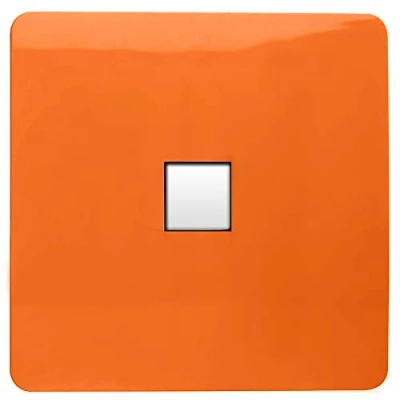 Image of Trendi Artistic Modern Glossy Tactile Telephone Socket Orange