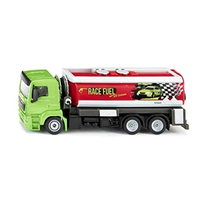 Image of siku 2716, Lorry with Tanker Truck Body, 1:50, Metal/Plastic, Green/Red, Unrolling tank hose