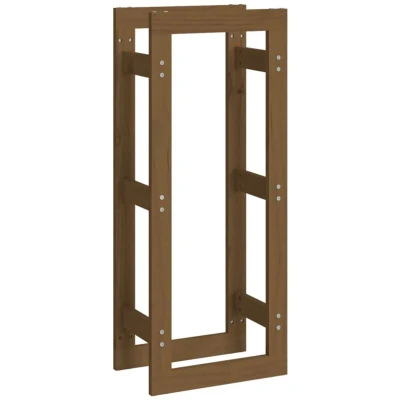 Image of vidaXL Firewood Rack Honey Brown 41x25x100 cm Solid Wood Pine