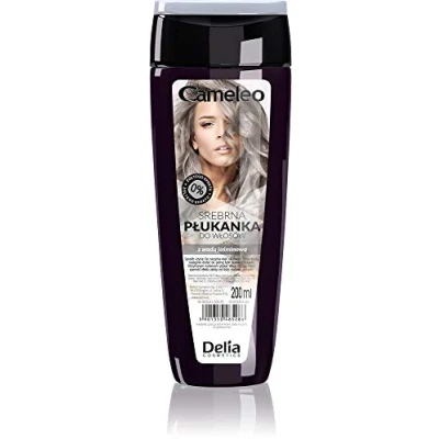 Image of Cameleo Silver Hair Toner with Jasmine Water Glamorous Tones NO Yellow Shades Semi Permanent Dye Blond, Platinum, Grey Beautiful Colour &amp; Care Paraben Free 200ml