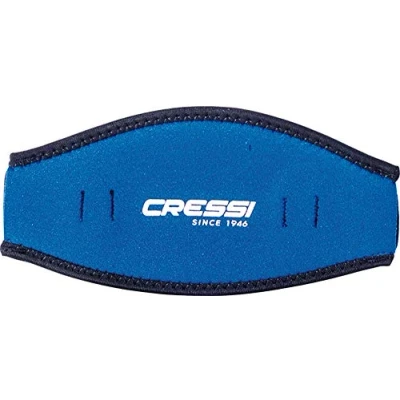 Image of Cressi Mask Strap Cover Neoprene Headboard for Diving Masks, One Size, Adult Unisex, Blue