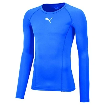 Image of Puma LIGA Kid&#039;s Baselayer Tee LS Jr,Electric Blue Lemonade,116