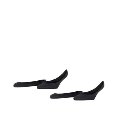Image of ESPRIT Women&#039;s Basic 2 Pack W IN Cotton No Show Plain Pairs Liner Socks, Black (Black 3000), 5.5 8