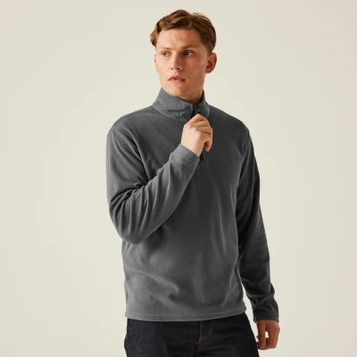 Image of Regatta Professional Men&#039;s Stylish Micro Zip Neck Fleece Seal Grey, Size: 3XL