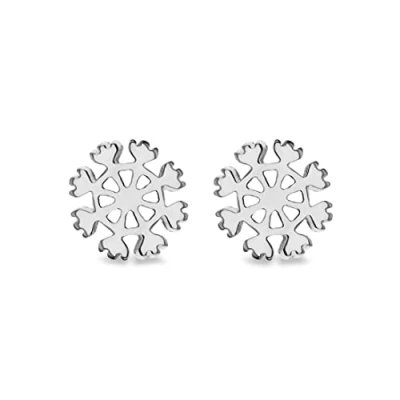 Image of Tuscany Silver Women&#039;s Sterling Snowflake Stud Earrings