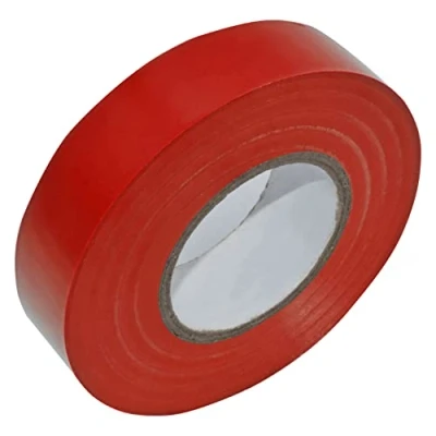 Image of 1 x RED ELECTRICAL PVC INSULATION / INSULATING TAPE 19mm 20m FLAME RETARDANT
