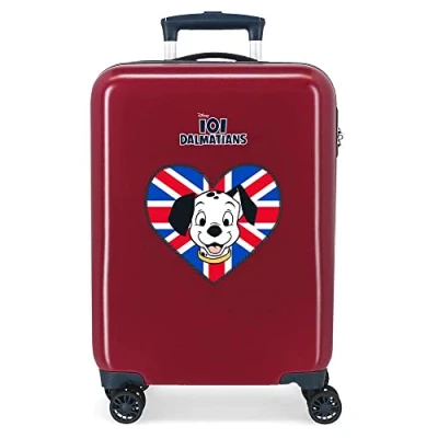 Image of Disney 101 Dalmatas Cabin Suitcase Red 38x55x20cm Rigid ABS Combination Lock Side 34L 2kg 4 Double Wheels