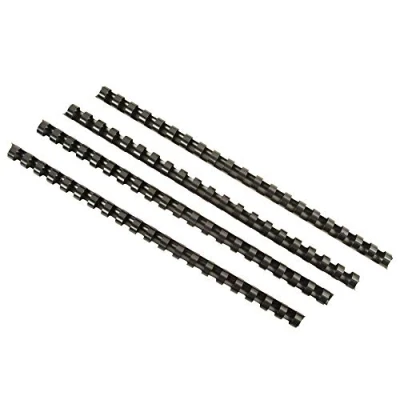 Image of RAYSON Plastic Binding Combs, 21 Rings 90 Sheets (80gsm 20lb) Capacity, 12mm Black A4 Comb Binder Spines, Pack of 100
