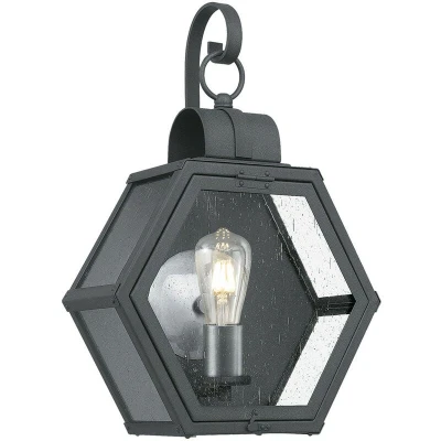 Image of Quoizel Heath Outdoor Wall Lantern Mottled Black, IP44