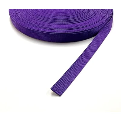 Image of 25mm Polypropylene Webbing Heavy Duty Strap For Backpacks Belts Handles Bags Straps Dog Leads (5 Metres, Purple)
