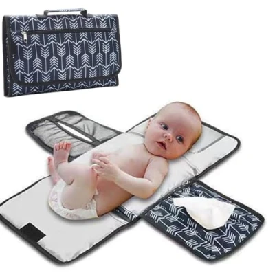 Image of Oaygat Baby Changing Pad Lightweight Diaper Foldable Infant Urinal Waterproof Mat with Built in Pillow Travel Portable Gift for Newborn