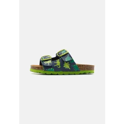Image of LICO Bioline Universe DINO Unisex Mules for kids, Size: 9.5K, Navy/green/blue High quality imitation leather
