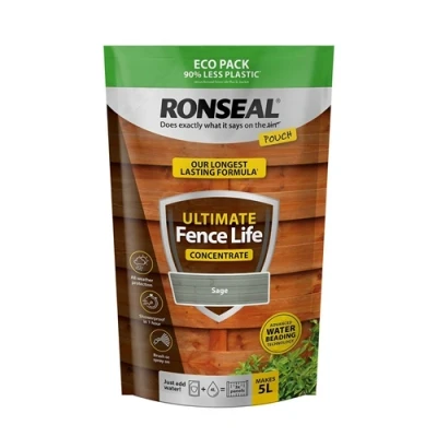 Image of Ronseal 950ml Ultimate Fence Life Concentrate Pouch, Sage