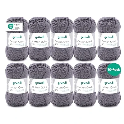 Image of Gründl Wool, Cotton, Mousy Grey, 10 x 50g