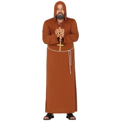 Image of Priest/Vicar/Monk/ Rosary Beads With Cross