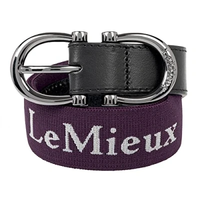 Image of LeMieux Elasticated Belt Aubergine Small