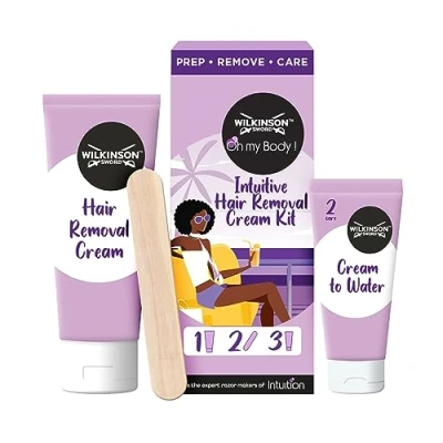Image of WILKINSON SWORD Intuition Hair Removal Cream Kit For Women 3 Step