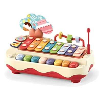Image of Coo11 2 in 1 Kids Musical Instrument Toy Set, Druming Set for Kids, Knocking Drum Suitable 3+ Years