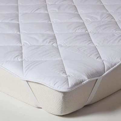 Image of HOMESCAPES 90 x 200 cm Euro Single Super Fill Mattress Topper Extra Thick 500 GSM Hypoallergenic Oeko Tex Certified with 100% Cotton Thread Count Cover &amp; Elasticated Corner Straps