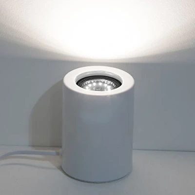 Image of Lights4Living Modern Small White LED Table, Floor Lamp Uplighter with Inline Switch [Energy Class A]
