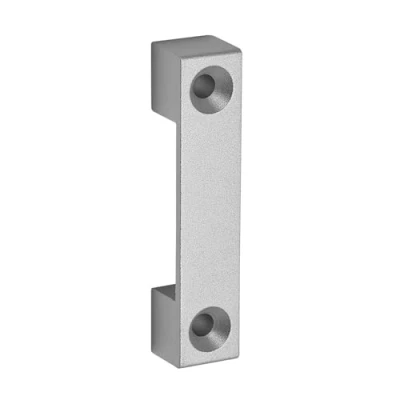 Image of Satin Anodised Aluminium U Shaped Cubicle Lock Keep for 13mm to 20mm Doors