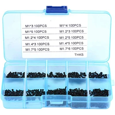 Image of 1000pcs Small Screws Cross Head Self tapping Bolts Assortment Kit Watches Glasses Electronics Repair Accessories M1 M1.2 M1.4 M1.7