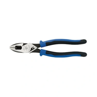 Image of Side Cutter Linemans Pliers with Tape Pulling and Wire Crimping, High Leverage, 9 Inch Klein Tools J2000 9NECRTP