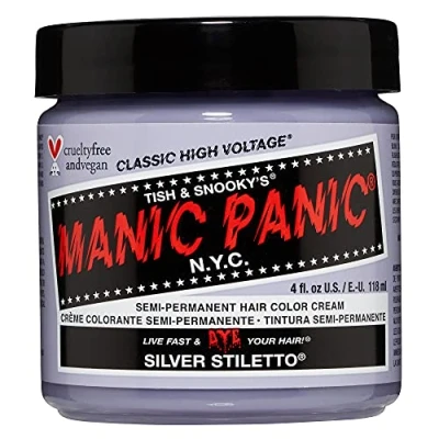 Image of Manic Panic High Voltage Classic Cream Formula, Silver Stiletto, 0.118 kg
