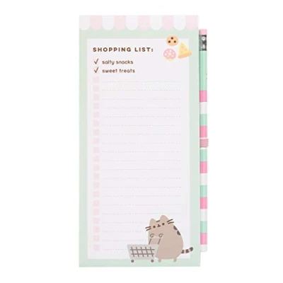 Image of Grupo Erik Pusheen Magnetic Organiser Shopping List 4 x 8 inches 10 21 cm Notepad Fridge Gifts Cat