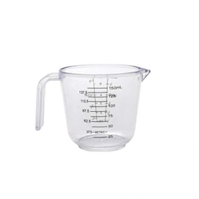 Image of dragonaur home decor 150/300/600ml Stackable Handle Plastic Measuring Cups Water Milk Egg Scale Cup with Spout Transparent 150ml