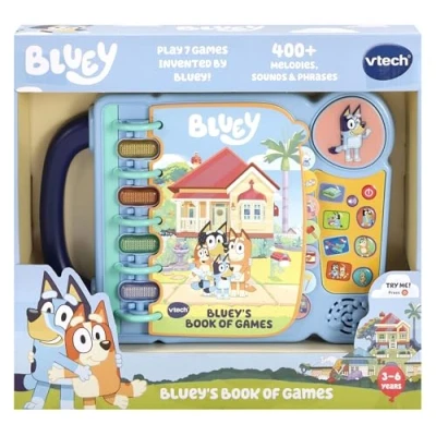 Image of VTech Bluey’s Book of Games, Official Bluey Book, Interactive Childrens Educational Activity Toy with 4 Learning Modes, Gift for Kids Ages 3, 4, 5, 6 Years, English Version