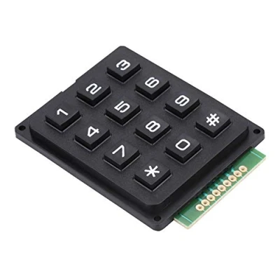 Image of Topiky 3 x 4 Matrix Keypad Membrane Keyboard Module Switch with 12 Keys Push Buttons for MCU