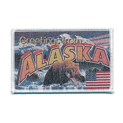 Image of hegibaer 0735 A USA Alaska Retro Nostalgia Classy Sew On Iron Patch 72 x 45 mm