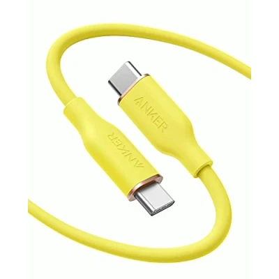 Image of Anker USB C to Cable, 643 Cable 100W 6ft, 2.0 Type Charging Fast Charge for MacBook Pro 2020, iPad Air 4, Mini 6, Galaxy S21, Pixel, Switch (Daffodil Yellow)