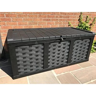 Image of Starplast XXL Huge Plastic 634 ltr Garden Storage Box With Piston Opening Lid
