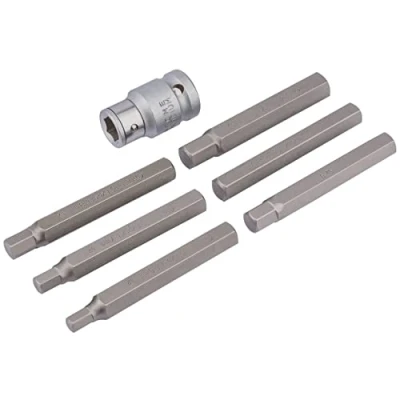 Image of Draper Hexagon Bit Set and Holder, 1/2&quot; Sq. Dr., 6 12mm (7 Piece)
