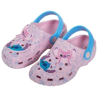 Image of Disney Girls Stitch Clogs Sandals 11 UK Child Blue