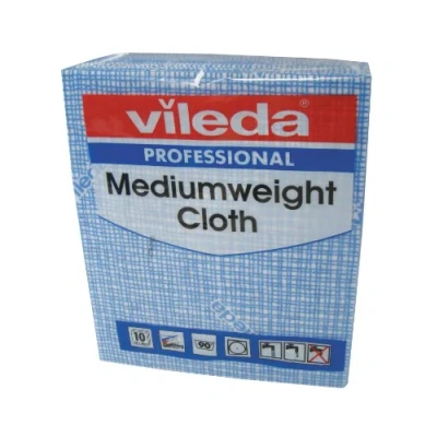 Image of Vileda 106399 Medium Weight Cloth, Blue (Pack of 10)