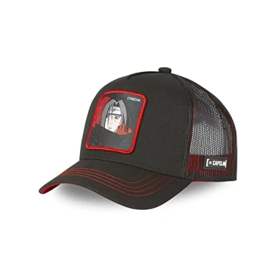 Image of Capslab Itachi Naruto Black Trucker Cap One Size