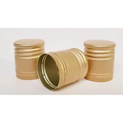 Image of DIAH DO IT AT Home Gold Screw Cap 30mm x 35mm Spare Caps Brewing Lid for Bottles (Pack of 8 caps)