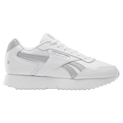 Image of Reebok Women&#039;s Glide Ripple Double Sneaker, White/White/Silver Met, 6.5 UK