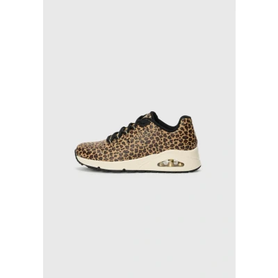 Image of Skechers UNO Trainers, Women&#039;s, Size: 4, Brown leopard shoes