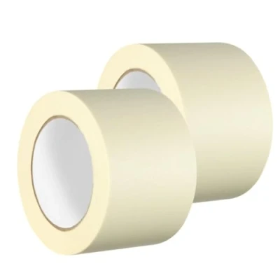 Image of GTSE Masking Tape, 75mm (3) x 50m, Twin Pack Wide Cream Painters Tape for Painting, Decorating and DIY, 2 Rolls