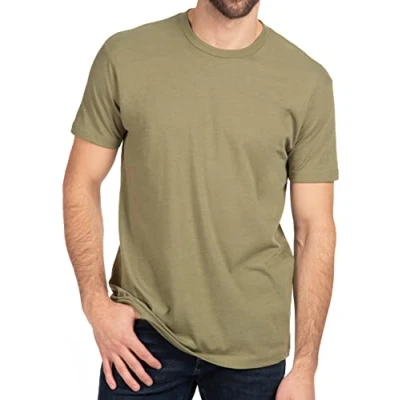 Image of Pliuegy N6210 Next Level Men&#039;s CVC Crew T Shirt Small Light Olive