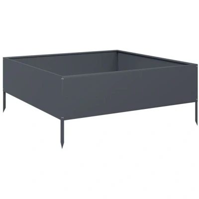 Image of vidaXL Garden Raised Bed Anthracite 100x100x25 cm Steel