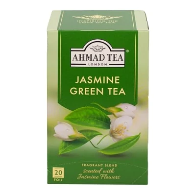 Image of Ahmad Tea Green Jasmine 20 Teabag Sachets 1 Packs