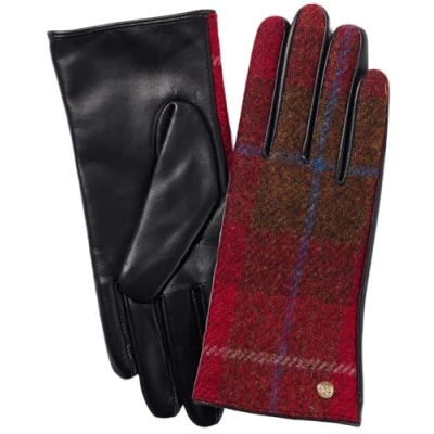 Image of Failsworth Harris Tweed Harriet Gloves in Black/HT22, size: Medium Large