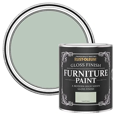 Image of Rust Oleum Green Furniture Paint in Gloss Finish Laurel 750ml