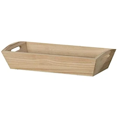 Image of Artemio Wooden Basket, Wood, Beige, 28 x 9 14 cm